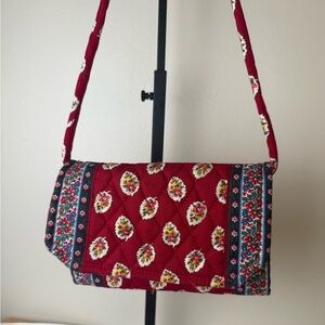 NWOT Vera Bradley Red Leaf Wallet With Strap Retired Pattern Rare
